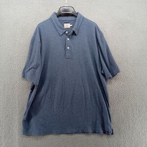 Faherty Shirt Mens‎ XXL Blue Heather Super Soft Performance Polo Cotton Modal